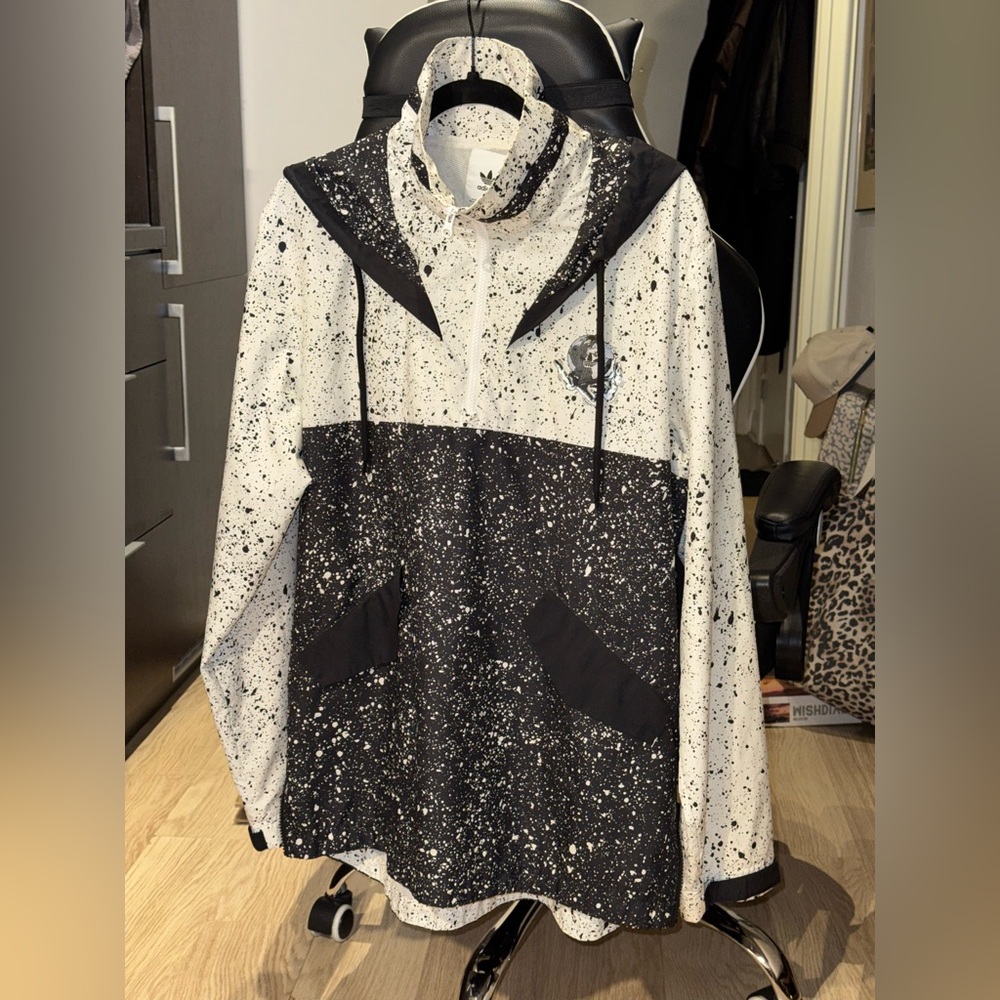 adidas Originals Black and White Splatter Jacket
